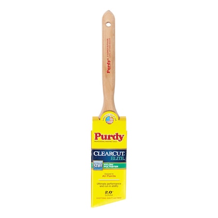 Purdy Purdy Clearcut Elite Glide 2 in. Ultra Stiff Angle Trim Paint Brush 144152820